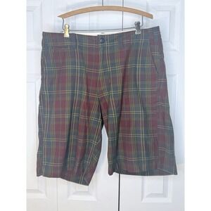 Polo Jeans Co. Ralph Lauren‎ Chino Shorts Khaki Preppy Golf Plaid Casual Sz 34